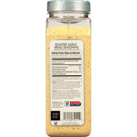 Mccormick McCormick Culinary Roasted Garlic Bread Seasoning 20oz. Container, PK6 932111